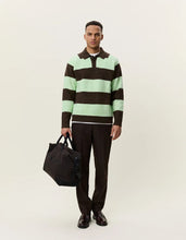 Laden Sie das Bild in den Galerie-Viewer, Les Deux - Striped Melange Knitted Polo - Mountain Grey Melange Sweatshirts Les Deux