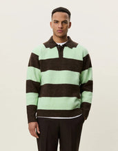 Laden Sie das Bild in den Galerie-Viewer, Les Deux - Striped Melange Knitted Polo - Mountain Grey Melange Sweatshirts Les Deux