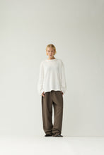 Laden Sie das Bild in den Galerie-Viewer, New Amsterdam - LOGO LONGSLEEVE WAFFLE - WHITE Longsleeves New Amsterdam