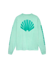 Laden Sie das Bild in den Galerie-Viewer, New Amsterdam - LOGO LONGSLEEVE OCEAN WAVE/SEA GREEN Longsleeves New Amsterdam