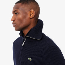 Laden Sie das Bild in den Galerie-Viewer, Lacoste - Zip Neck Trucker Sweatshirt - Navy Blue Pullover Lacoste