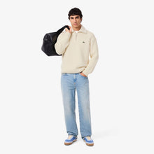 Laden Sie das Bild in den Galerie-Viewer, Lacoste - Half Zip High Neck Sweater - Creme Pullover Lacoste