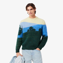 Laden Sie das Bild in den Galerie-Viewer, Lacoste - Alpaka Crewneck Sweater - Green/Blue Pullover Lacoste
