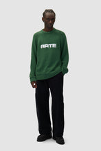 Laden Sie das Bild in den Galerie-Viewer, Arte Antwerp - Pixel Front Knit Sweater - Green Pullover Arte Antwerp