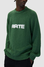 Laden Sie das Bild in den Galerie-Viewer, Arte Antwerp - Pixel Front Knit Sweater - Green Pullover Arte Antwerp