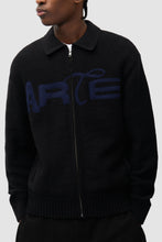 Laden Sie das Bild in den Galerie-Viewer, Arte Antwerp - Stencil Zip Cardigan - Black