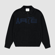 Laden Sie das Bild in den Galerie-Viewer, Arte Antwerp - Stencil Zip Cardigan - Black