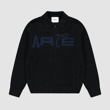 Laden Sie das Bild in den Galerie-Viewer, Arte Antwerp - Stencil Zip Cardigan - Black Pullover Arte Antwerp