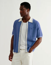 Laden Sie das Bild in den Galerie-Viewer, Wax London -Belle Polo Shirt - Blue Tipped Pointelle Hemden Wax London