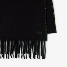 Laden Sie das Bild in den Galerie-Viewer, Lacoste - Wool Scarf - Black/Green Accessoires Lacoste