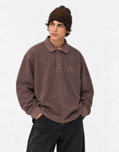 Laden Sie das Bild in den Galerie-Viewer, Carhartt WIP - L/S Waffle Rugby Shirt - Palisander, Garment dyed Sweatshirts Carhartt WIP