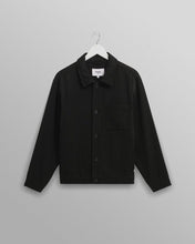 Laden Sie das Bild in den Galerie-Viewer, Wax London - Coleman Weave Cotton Jacket - Black Jacken Wax London
