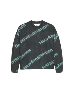 New Amsterdam - Jacquard Knit Pullover - Shark Green/Teal Sweatshirts New Amsterdam