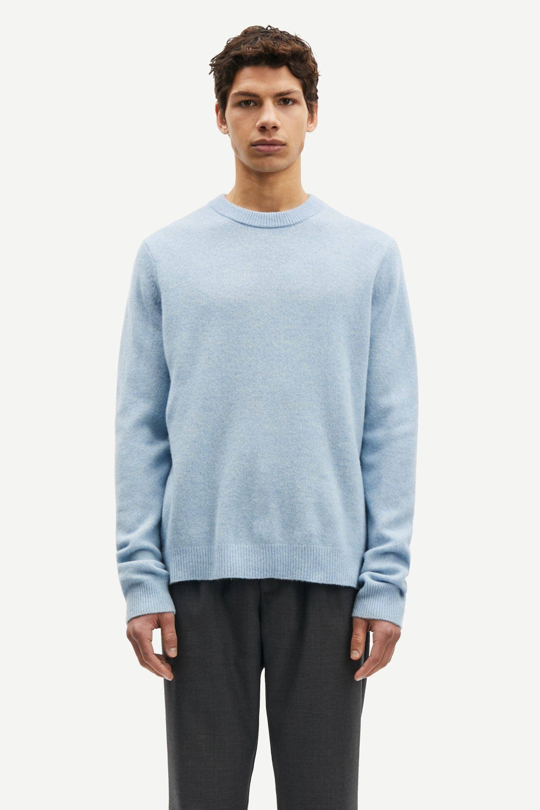 Samsøe Samsøe - Isak Knit Sweater 15010 - Subdued Blue Pullover Samsøe Samsøe