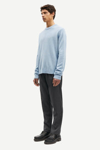 Samsøe Samsøe - Isak Knit Sweater 15010 - Subdued Blue Pullover Samsøe Samsøe