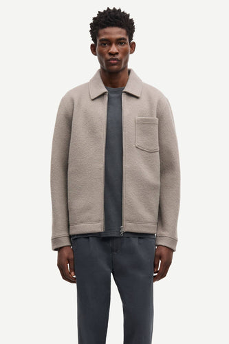 Samsøe Samsøe - Hannes Full Zip - Elephant Skin Pullover Samsøe Samsøe