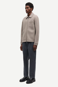 Samsøe Samsøe - Hannes Full Zip - Elephant Skin Pullover Samsøe Samsøe