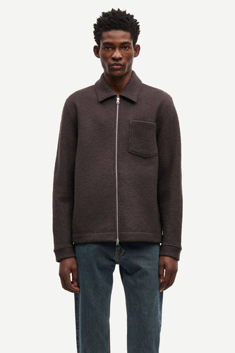 Samsøe Samsøe - Hannes Full Zip - Turkish Coffee Pullover Samsøe Samsøe