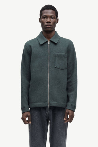 Samsøe Samsøe - Hannes Full Zip - Dark Evergreen Pullover Samsøe Samsøe