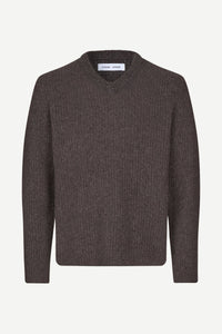 Samsøe Samsøe - Sakoji V-Neck 15329 - Volcanic Ash Pullover Samsøe Samsøe