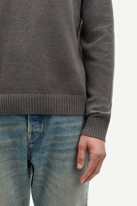 Samsøe Samsøe - Sylli Crew Neck 132 - Volcanic Ash Pullover Samsøe Samsøe
