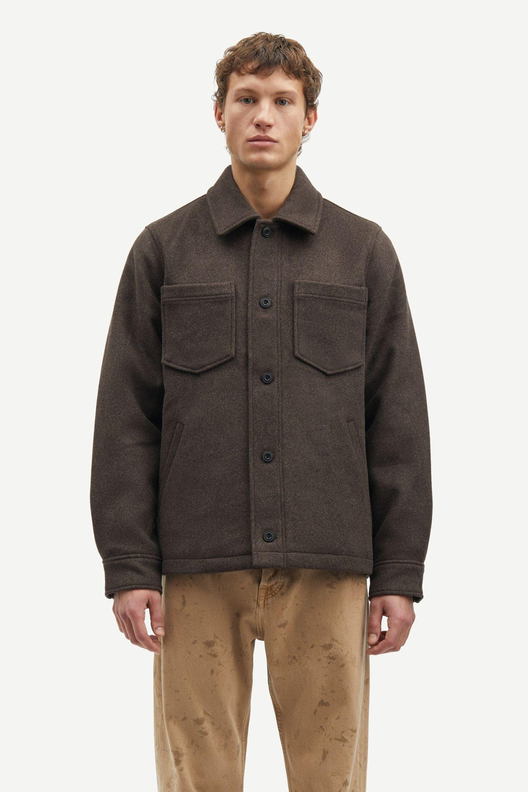 Samsøe Samsøe - Pally Shirt Jacket 1416 - Chocolate Torte Jacken Samsøe Samsøe