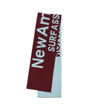Laden Sie das Bild in den Galerie-Viewer, New Amsterdam - NAME SCARF - BURGUNDY, PASTEL BLUE
