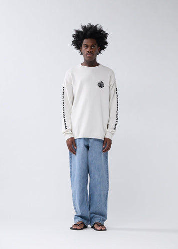 New Amsterdam - Knitted Logo Longsleeve - Ecru Longsleeves New Amsterdam