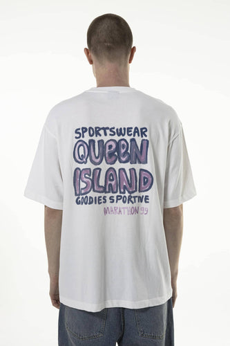 Goodies Sportive - Queen Island T-Shirt - White T-Shirts Goodies Sportive