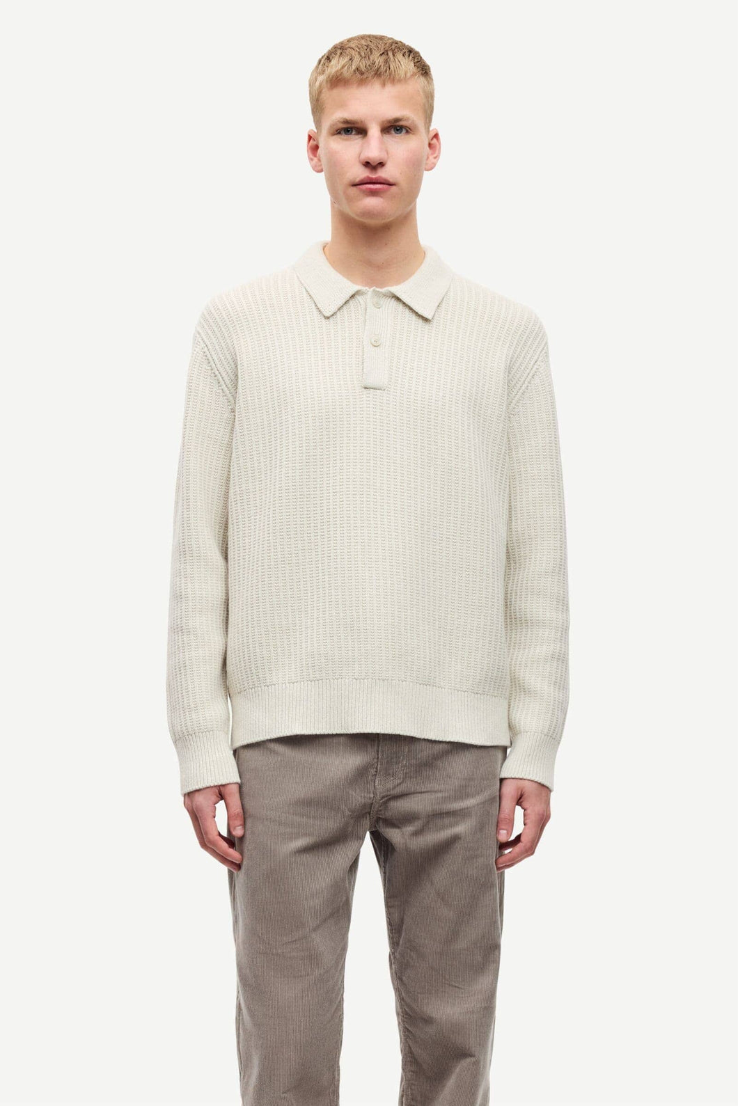 Samsøe Samsøe - Sanicolas Polo - Silver Birch Pullover Samsøe Samsøe