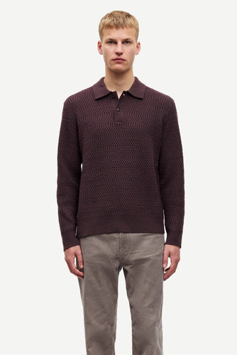 Samsøe Samsøe - Sacaiden Polo - Raisin Pullover Samsøe Samsøe