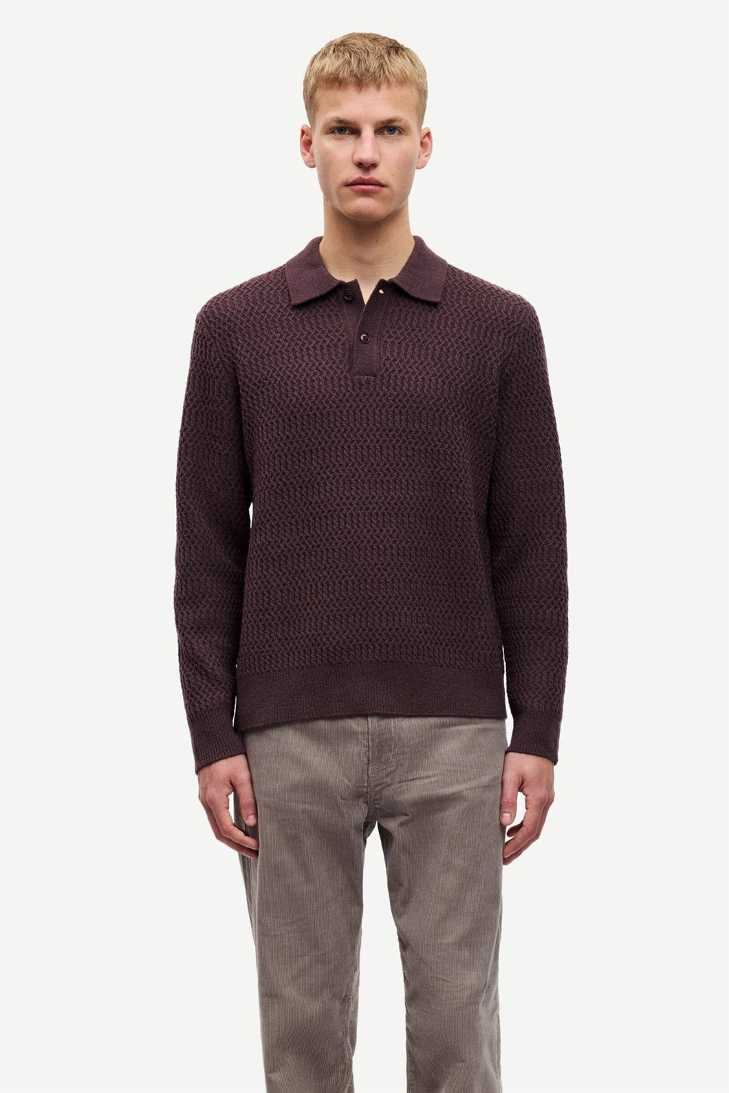 Samsøe Samsøe - Sacaiden Polo - Raisin Pullover Samsøe Samsøe