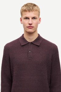 Samsøe Samsøe - Sacaiden Polo - Raisin Pullover Samsøe Samsøe