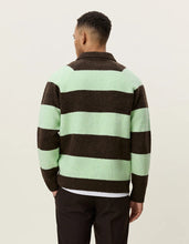 Laden Sie das Bild in den Galerie-Viewer, Les Deux - Striped Melange Knitted Polo - Mountain Grey Melange Sweatshirts Les Deux
