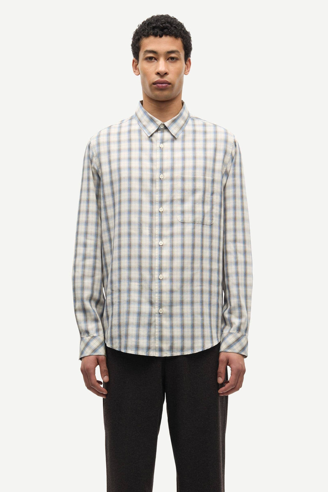 Samsøe Samsøe - Saryan J Shirt - Bright Cobalt Ch. Hemden Samsøe Samsøe