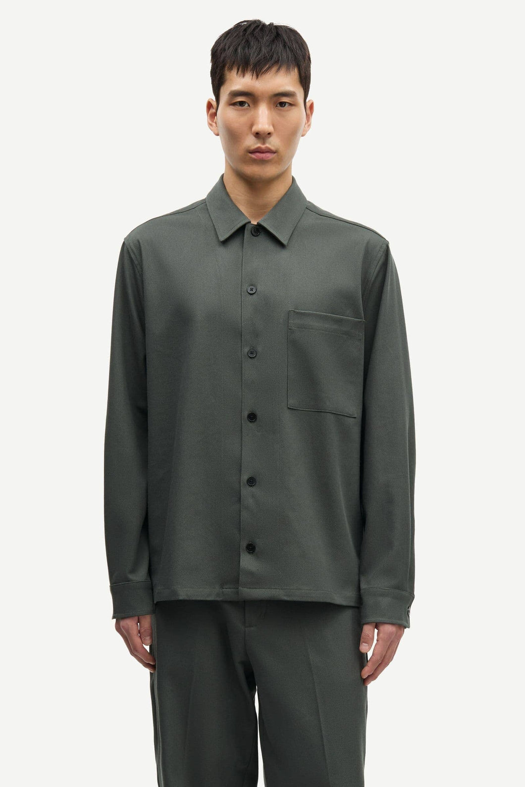 Samsøe Samsøe - Sadamon Go Overshirt - Dark Evergreen Hemden Samsøe Samsøe