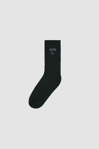 Arte Antwerp - 2025 Heart Logo Socks - Black Accessoires Arte Antwerp