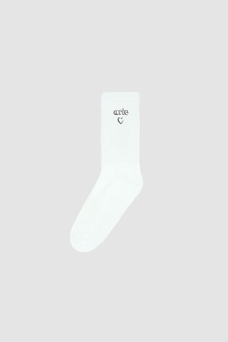 Arte Antwerp - 2025 Heart Logo Socks - White Accessoires Arte Antwerp