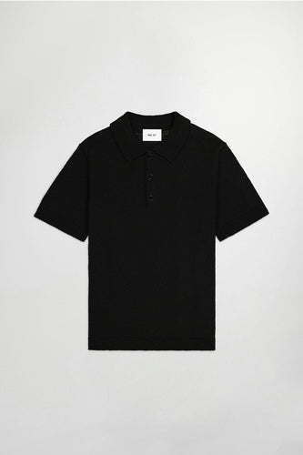 NN07 - Randy 6558 Gestrickt Polo - Black T-Shirts NN07