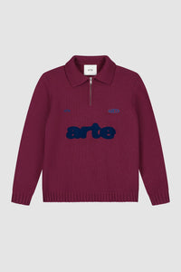 Arte Antwerp - Polo Sweatshirt - Bordeaux Pullover Arte Antwerp