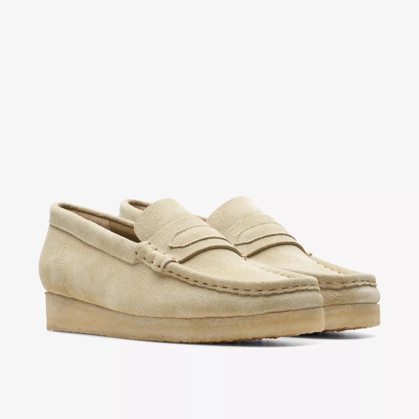 Clarks - Wallabe Loafer - Hellbraunes Veloursleder nur 160.00 