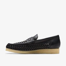 Laden Sie das Bild in den Galerie-Viewer, Clarks - WB Penny Weave - Schwarzes Leder Schuhe Clarks
