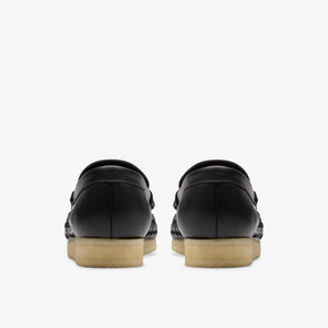 Clarks - WB Penny Weave - Schwarzes Leder Schuhe Clarks