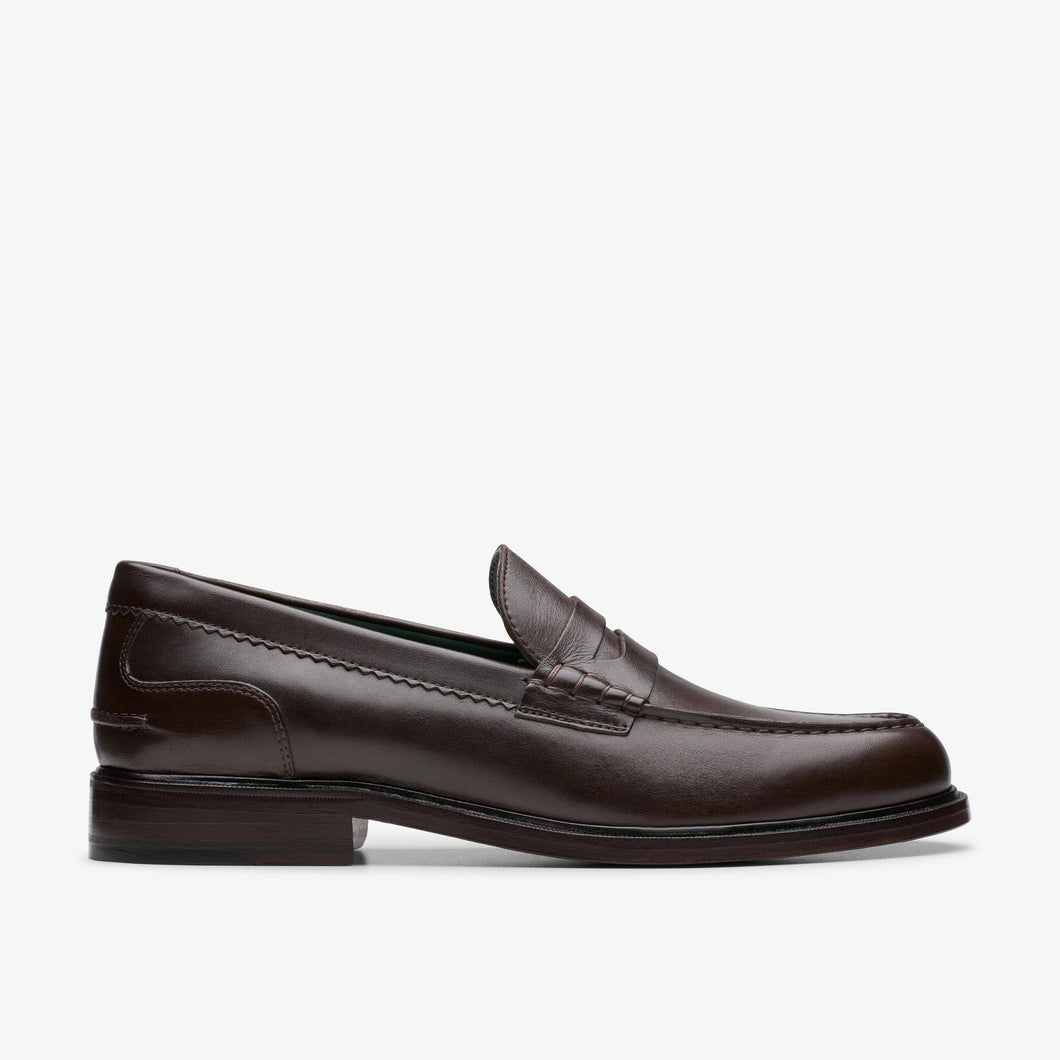 Clarks - Craft James Lo - Dunkelbraunes Leder Schuhe Clarks