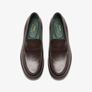 Clarks - Craft James Lo - Dunkelbraunes Leder Schuhe Clarks