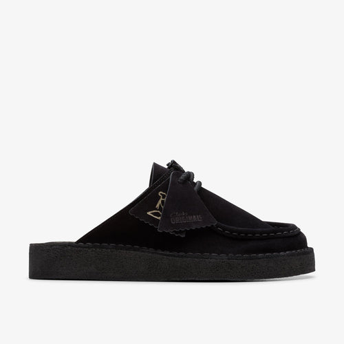 Clarks - Desert Nomad Mule - Schwarzes Wildleder Schuhe Clarks