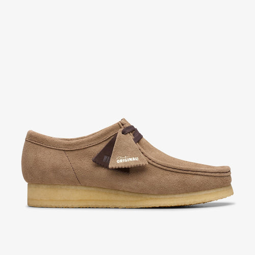 Clarks - Wallabe - Wolfbeiges Veloursleder Schuhe Clarks