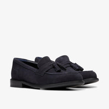 Laden Sie das Bild in den Galerie-Viewer, Clarks - CraftArlo Step - Dunkelblaues Veloursleder Schuhe Clarks
