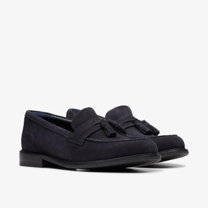 Clarks - CraftArlo Step - Dunkelblaues Veloursleder Schuhe Clarks