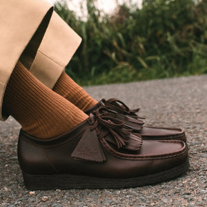 Clarks - Wallabee - Purple Grape Leather Schuhe Clarks